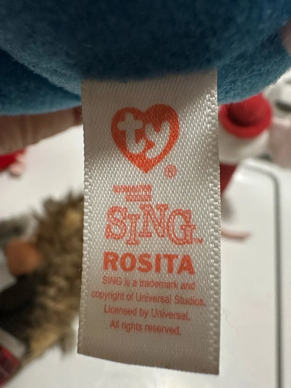 Sing Movie Plush Lot TY Gunter Buster Mike Rosita Ash Dreamworks Set 5 PCS